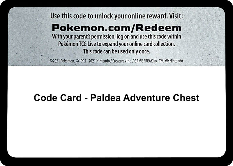 Image for Code Card - Paldea Adventure Chest (MCAP) - Pokemon