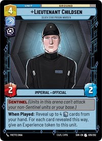 Lieutenant Childsen - Death Star Prison Warden - Spark of Rebellion - 035/252