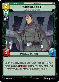 Admiral Piett - Captain of the Executor - Spark of Rebellion - 079/252