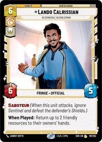 Lando Calrissian - Responsible Businessman - Spark of Rebellion - 197/252