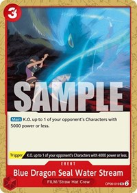 Blue Dragon Seal Water Stream - Wings of the Captain - OP06-019