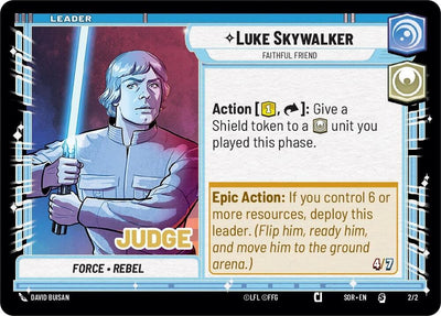 Luke Skywalker - Faithful Friend (3/002) (Judge Promo) (002/002) [Spark of Rebellion Promos]