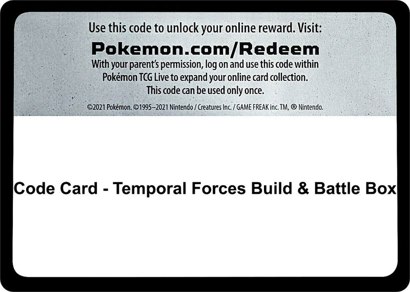 Image for Code Card - Temporal Forces Build & Battle Box (TEF) - Pokemon