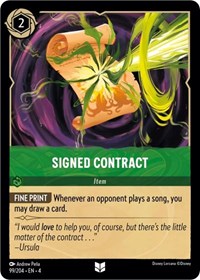 Signed Contract - Ursula's Return - 99/204