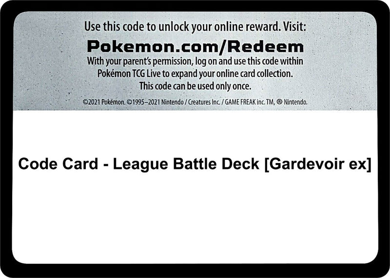Image for Code Card - League Battle Deck [Gardevoir ex] (MCAP) - Pokemon