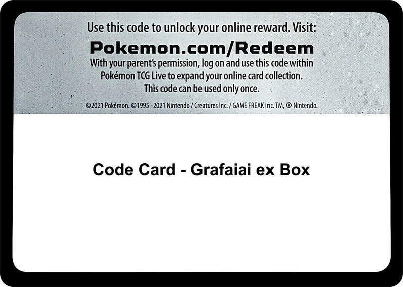 Image for Code Card - Grafaiai ex Box (MCAP) - Pokemon