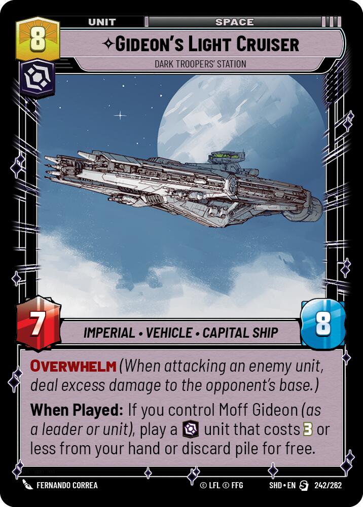 Gideon's Light Cruiser - Dark Troopers' Station (242/262) (242/262) [Shadows of the Galaxy]