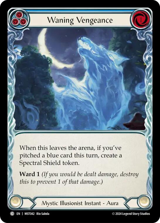 Waning Vengeance (Blue) [MST042] (Part the Mistveil)