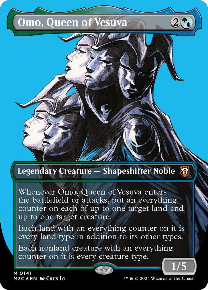 Omo, Queen of Vesuva (Display Commander) (Ripple Foil) [Modern Horizons 3 Commander]