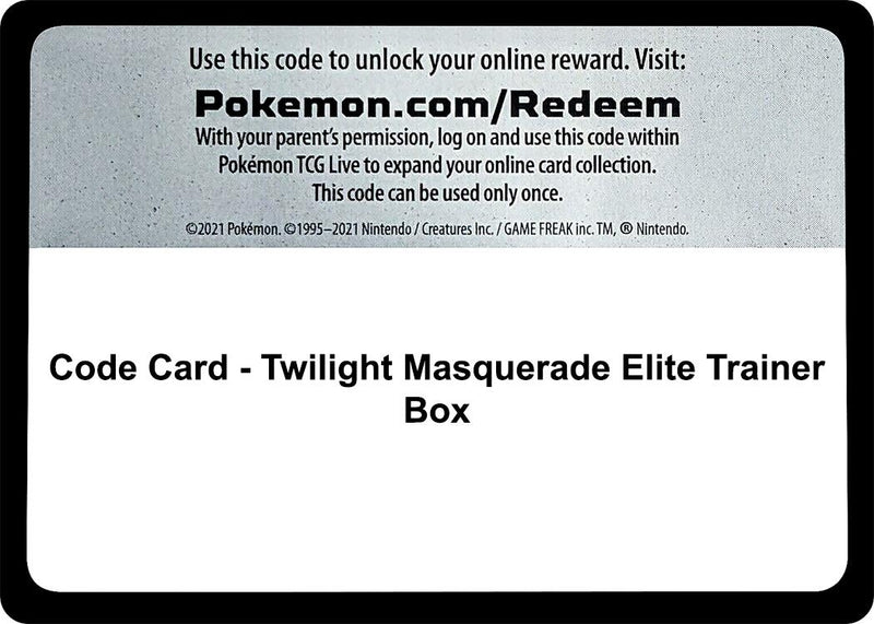 Image for Code Card - Twilight Masquerade Elite Trainer Box (TWM) - Pokemon