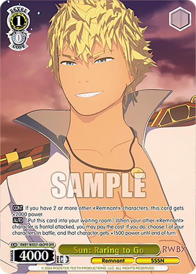 Sun: Raring to Go (RWBY/WXE01-06OFR OFR) [RWBY: Premium Booster]