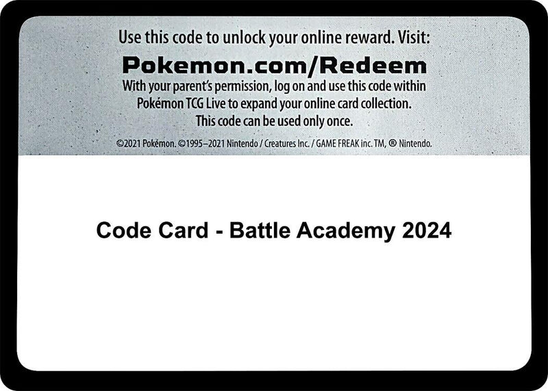 Image for Code Card - Battle Academy 2024 (BA24) - Pokemon