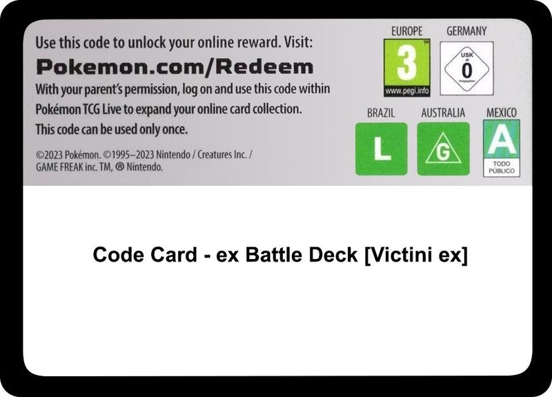 Image for Code Card - ex Battle Deck [Victini ex] (MCAP) - Pokemon