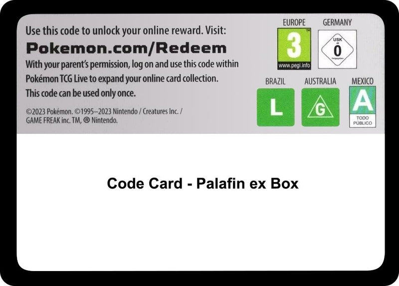 Image for Code Card - Palafin ex Box (MCAP) - Pokemon