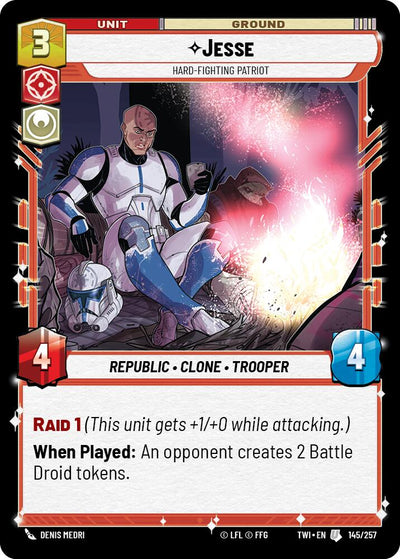 Jesse - Hard-Fighting Patriot (145/257) (145/257) [Twilight of the Republic]