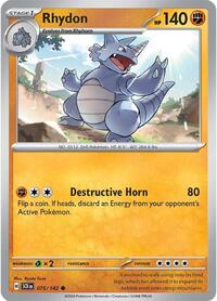 Rhydon - SV07: Stellar Crown - 075/142