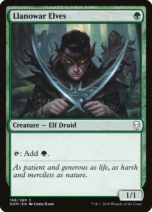 Llanowar Elves - Dominaria - 168