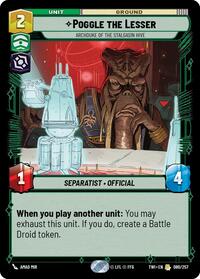 Poggle the Lesser - Archduke of the Stalgasin Hive - Twilight of the Republic - 080/257