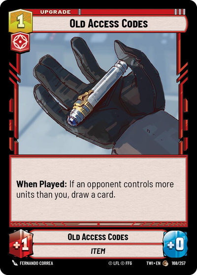 Old Access Codes (168/257) (168/257) [Twilight of the Republic]