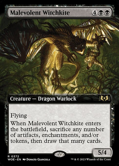 Malevolent Witchkite - Wilds of Eldraine - 372