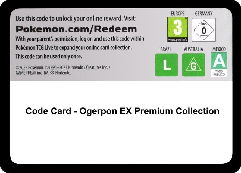 Image for Code Card - Ogerpon EX Premium Collection (MCAP) - Pokemon