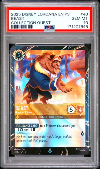 #40 BEAST COLLECTION QUEST 2025 DISNEY LORCANA EN P3-PROMO PSA 10