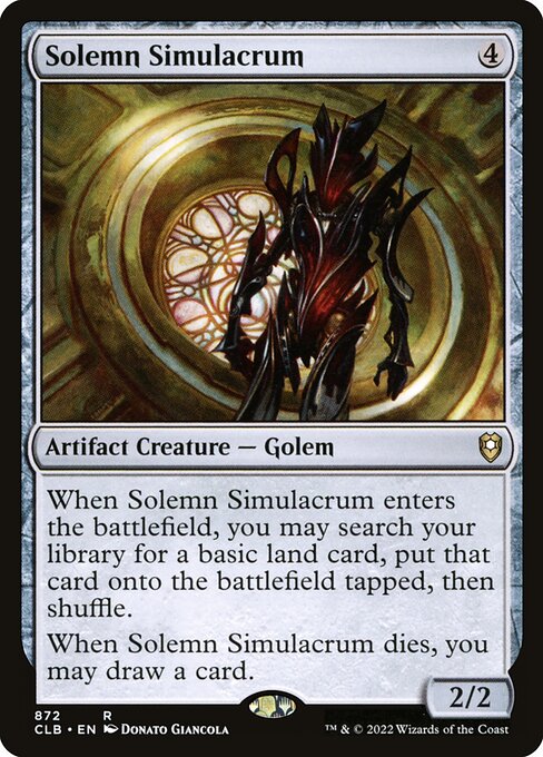 Solemn Simulacrum - Commander Legends: Battle for Baldur's Gate - 872