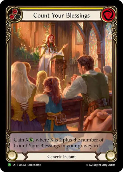 Count Your Blessings (Yellow) (Rainbow Foil) [LGS358] (Promo)  Rainbow Foil