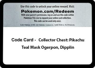 Image for Code Card - Collector Chest: Pikachu, Teal Mask Ogerpon, Dipplin (MCAP) - Pokemon