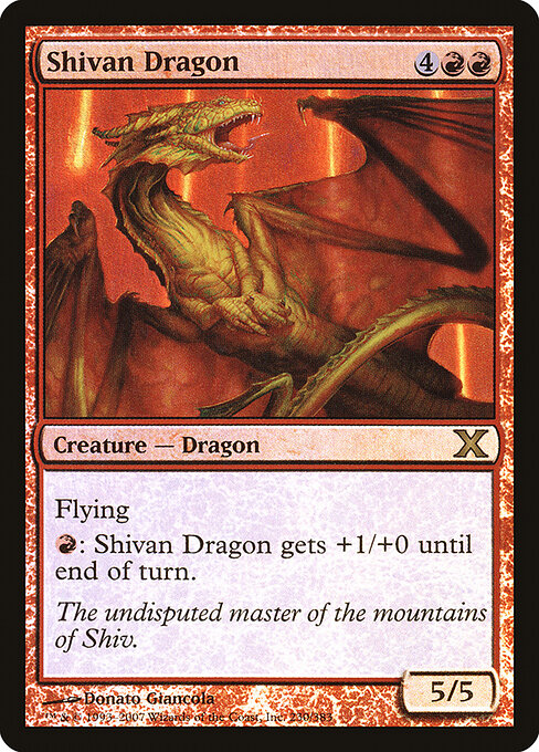 Shivan Dragon - Tenth Edition - 230★