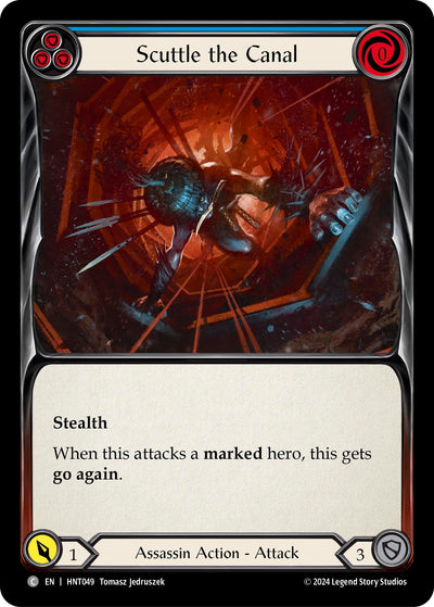 Scuttle the Canal (Blue) [HNT049] (The Hunted)  Rainbow Foil