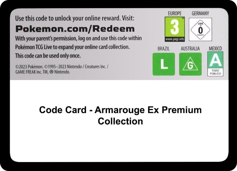 Image for Code Card - Armarouge Ex Premium Collection (MCAP) - Pokemon