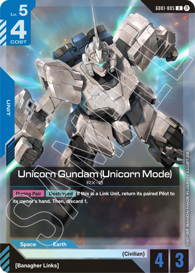 Unicorn Gundam (Unicorn Mode) (GD01-005) (GD01_b)