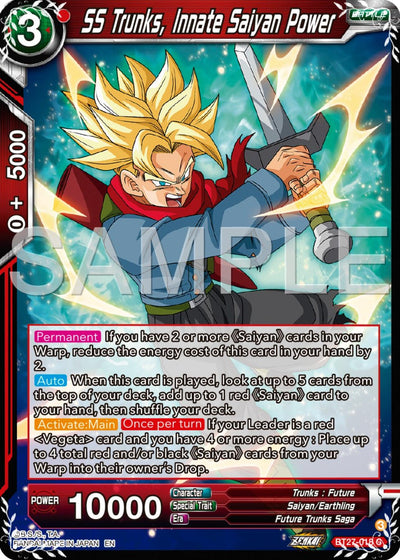 SS Trunks, Innate Saiyan Power (BT27-018) [History of Z]