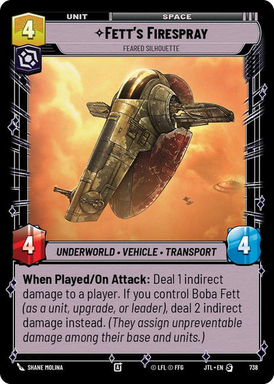 Fett's Firespray - Feared Silhouette (738) (738) [Jump to Lightspeed]