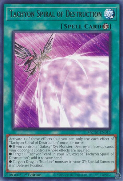 Tachyon Spiral of Destruction [MZTM-EN015] Rare