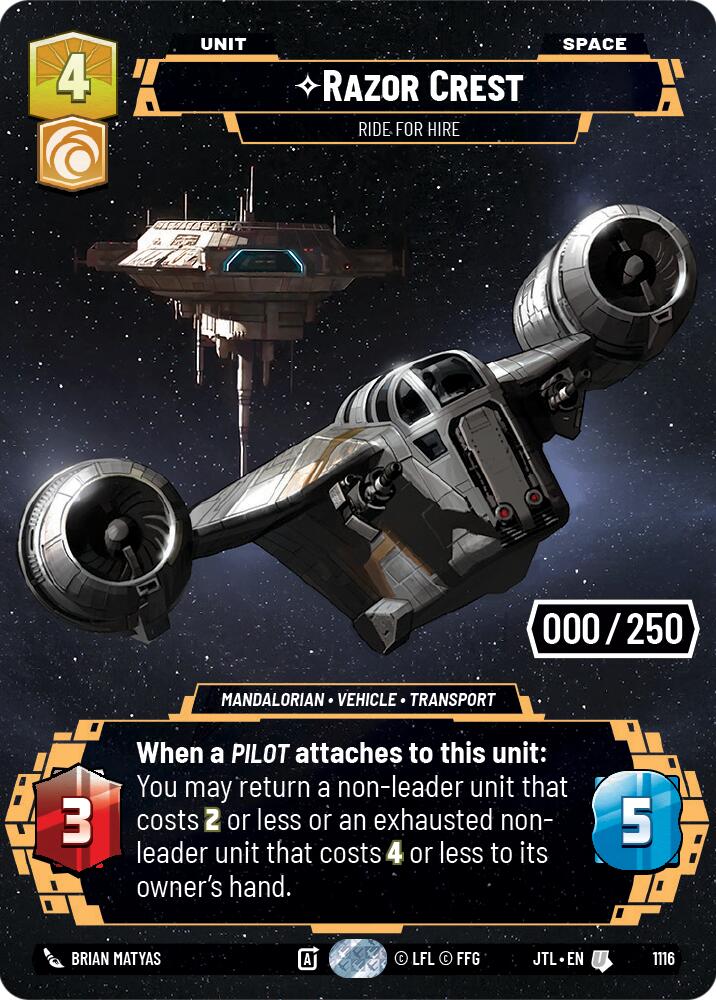 Razor Crest - Ride For Hire (1116) (Serialized) (1116) [Jump to Lightspeed]