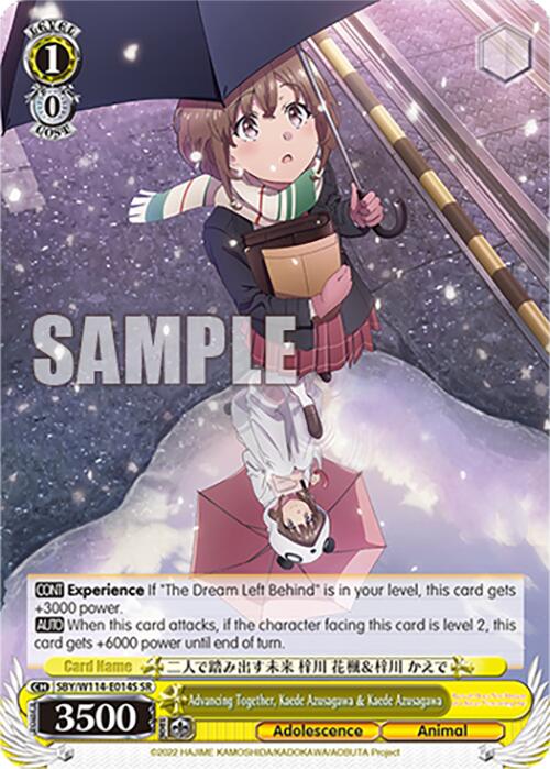 Advancing Together, Kaede Azusagawa & Kaede Azusagawa (SBY/W114-E014S SR) [Rascal Does Not Dream Series]
