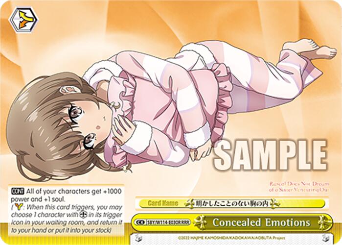 Concealed Emotions (SBY/W114-E030R RRR) [Rascal Does Not Dream Series]