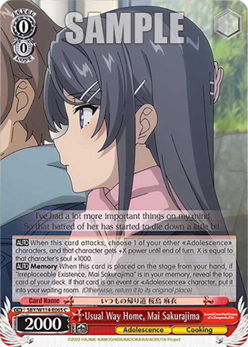 Usual Way Home, Mai Sakurajima (SBY/W114-E065 C) [Rascal Does Not Dream Series]