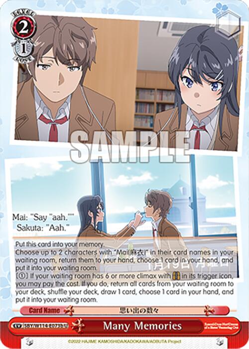 Many Memories (SBY/W114-E073b U) [Rascal Does Not Dream Series]