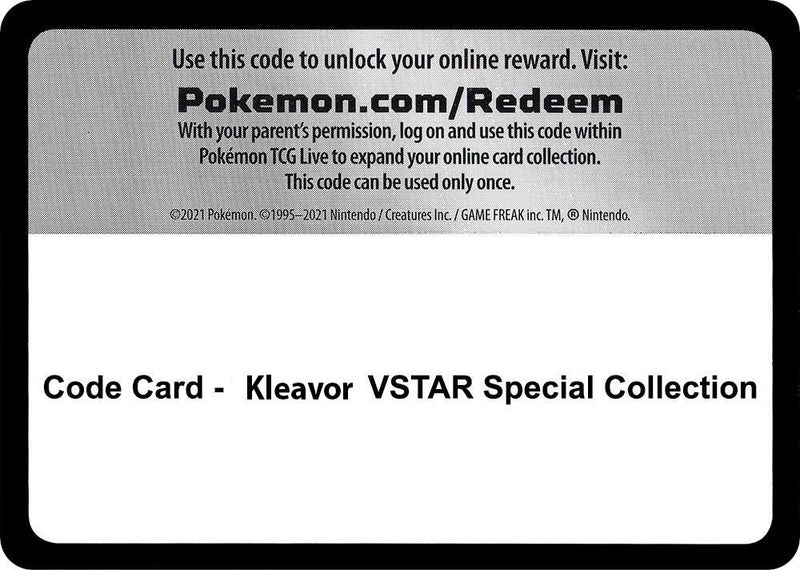 Image for Code Card - Kleavor VSTAR Special Collection (MCAP) - Pokemon