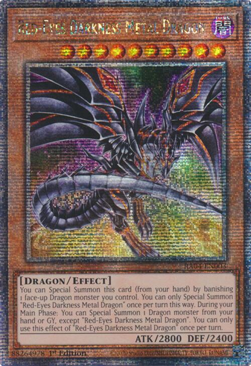 Red-Eyes Darkness Metal Dragon (Alternate Art) [RA04-EN003] Quarter Century Secret Rare