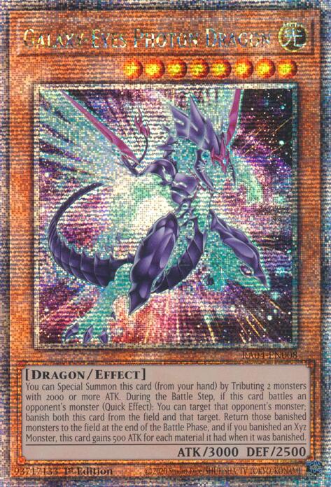 Galaxy-Eyes Photon Dragon (New Art) [RA04-EN008] Quarter Century Secret Rare