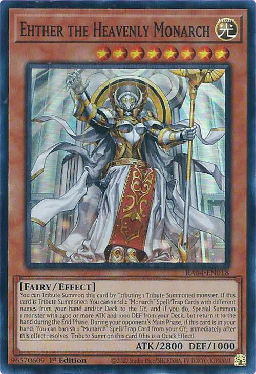 Ehther the Heavenly Monarch [RA04-EN018] Super Rare