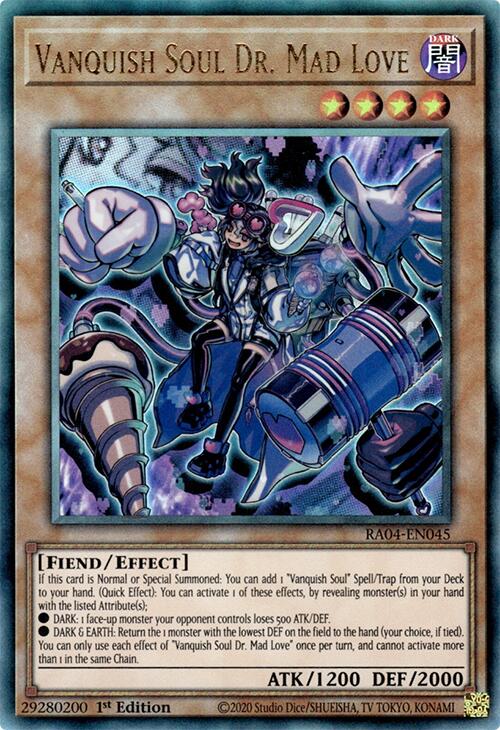 Vanquish Soul Dr. Mad Love [RA04-EN045] Prismatic Ultimate Rare