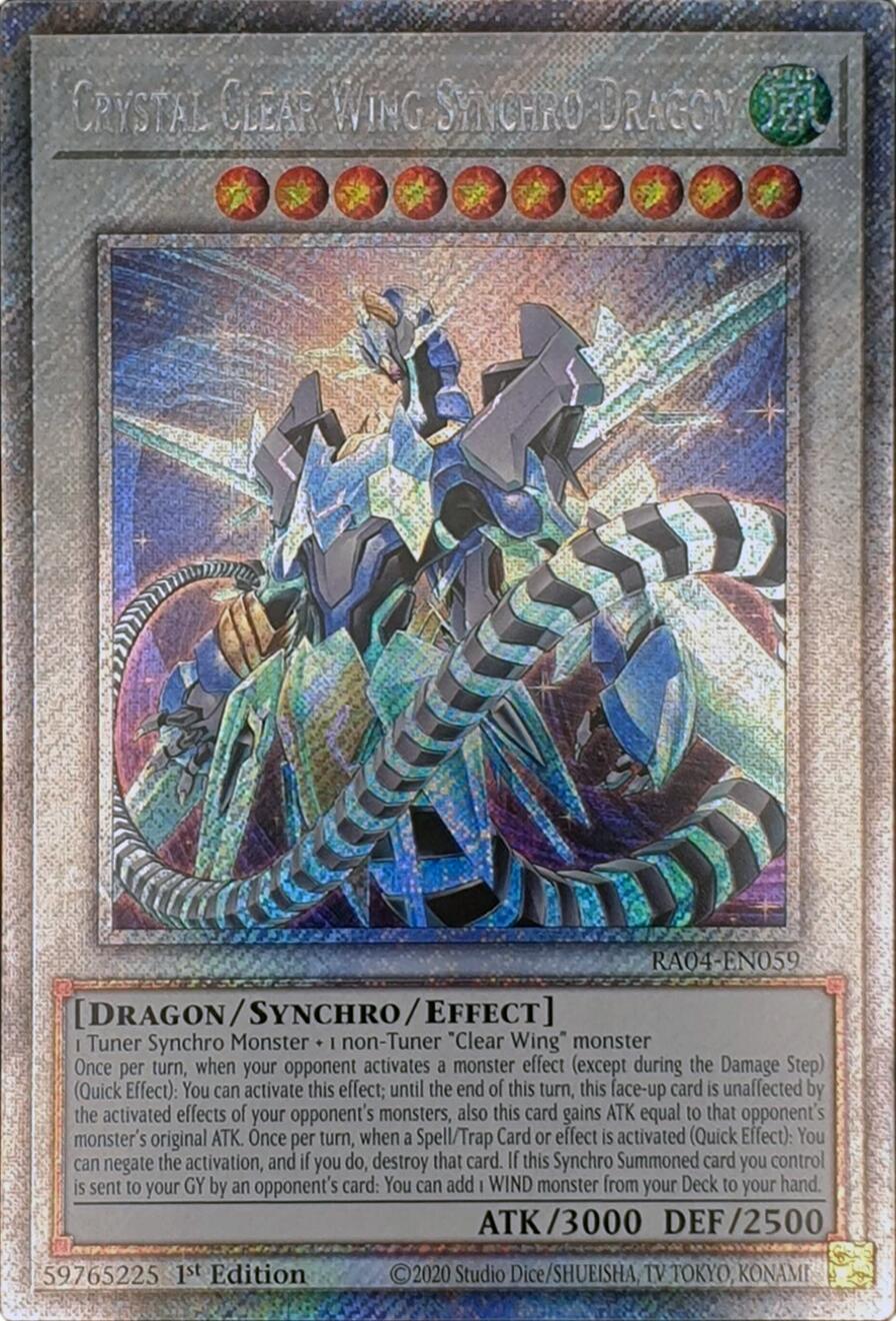Crystal Clear Wing Synchro Dragon [RA04-EN059] Platinum Secret Rare