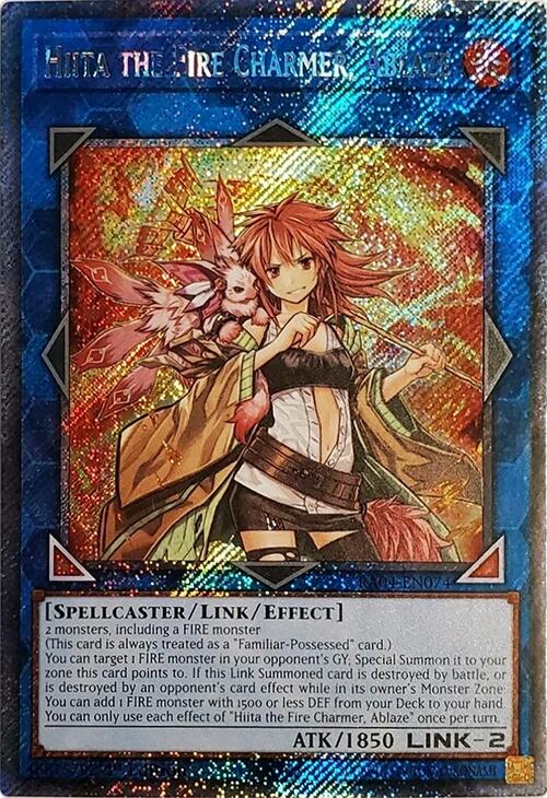 Hiita the Fire Charmer, Ablaze [RA04-EN074] Platinum Secret Rare