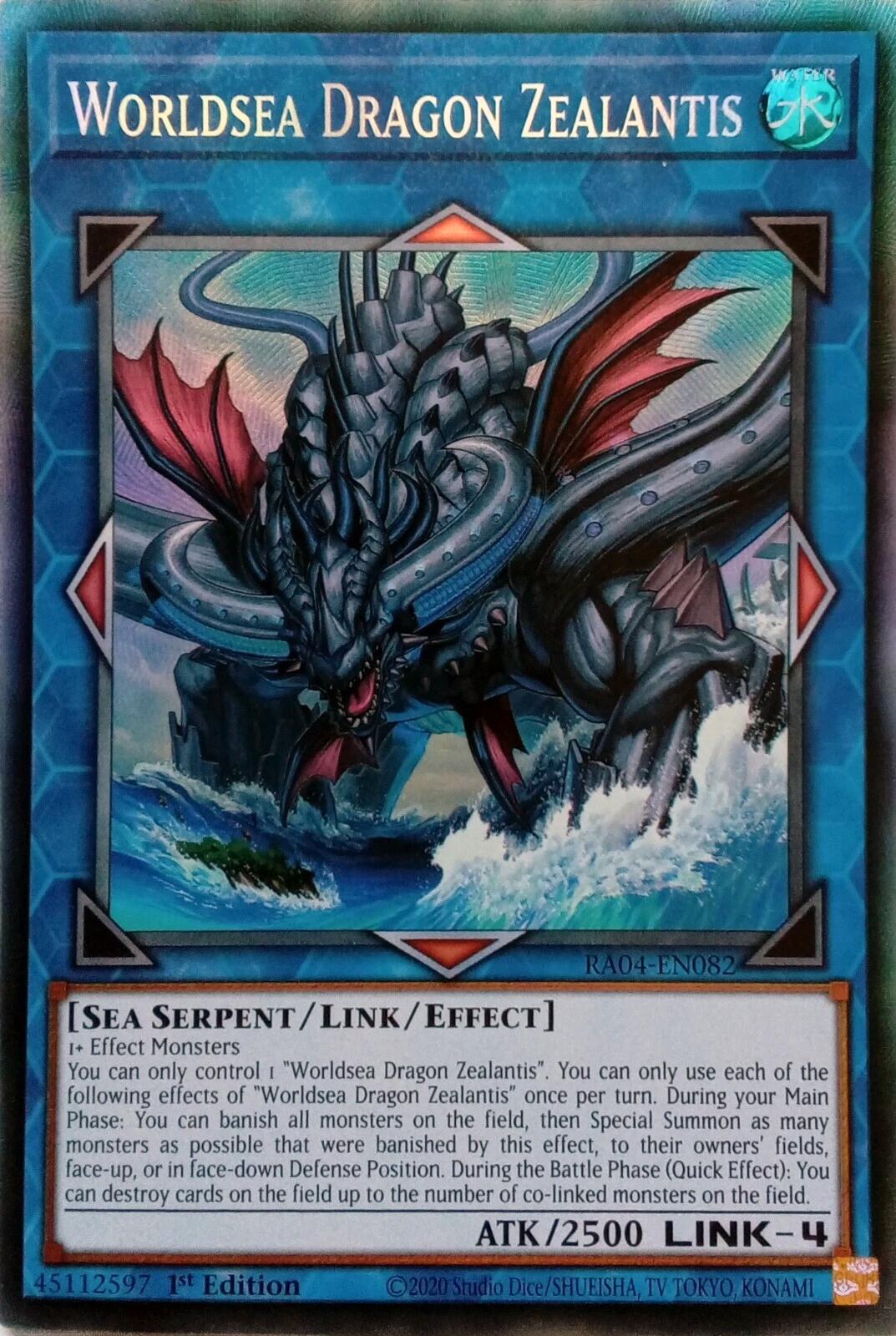 Worldsea Dragon Zealantis [RA04-EN082] Prismatic Collector's Rare