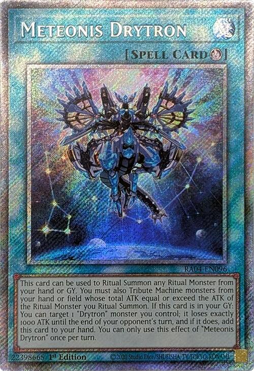 Meteonis Drytron [RA04-EN096] Platinum Secret Rare